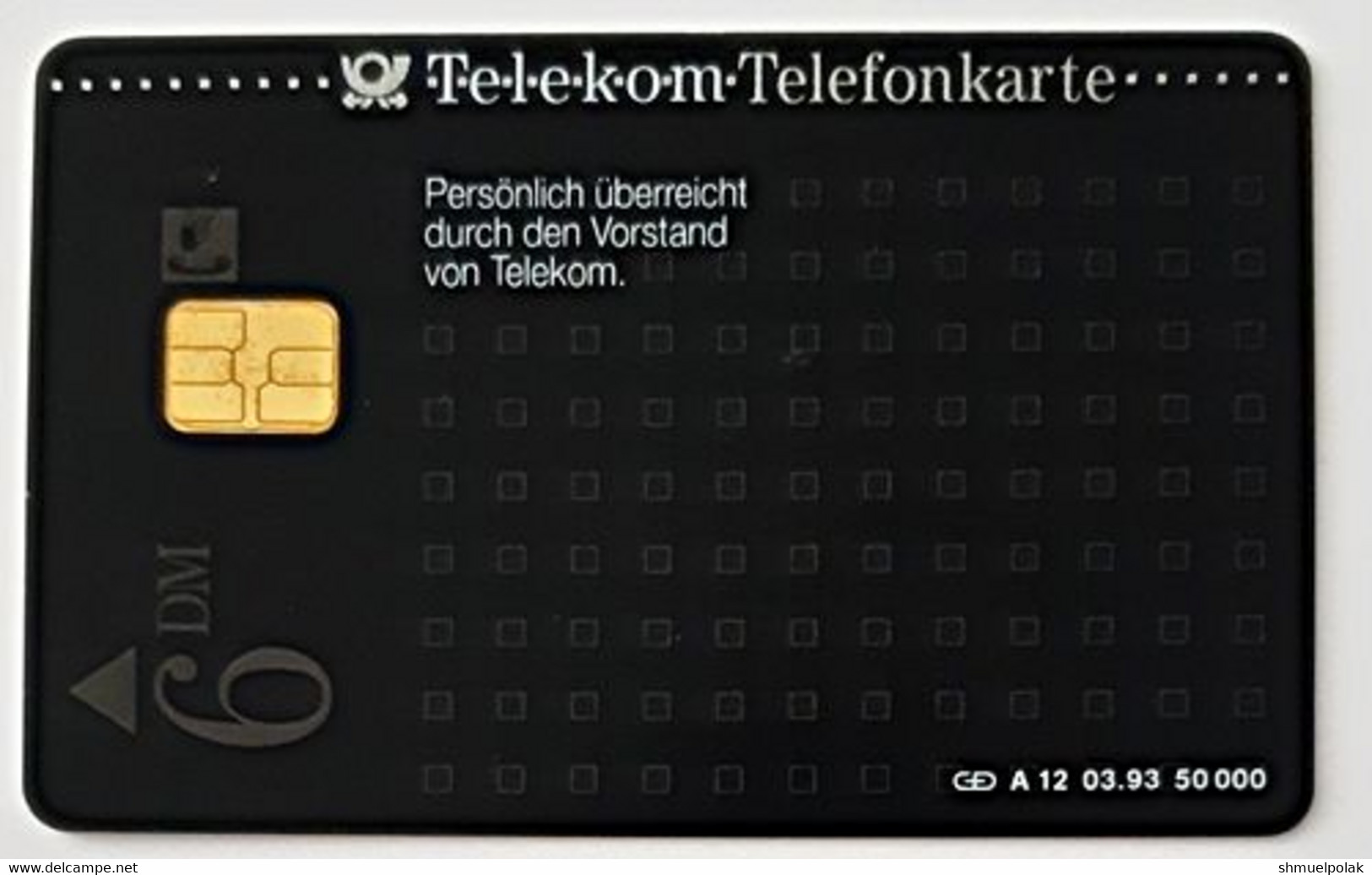 GERMANY Phone Card Telefonkarte Deutsche Telkom 1993 6DM 50000 Units Have Been Issued - Otros & Sin Clasificación