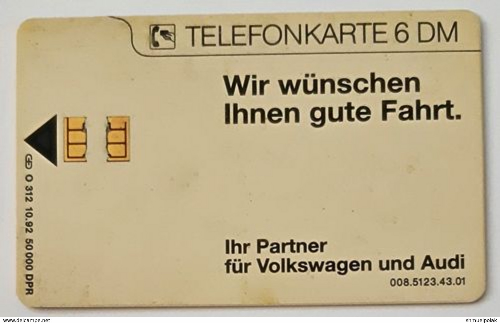 GERMANY Phone Card Telefonkarte Deutsche Telkom 1992 6DM 50000 Units Have Been Issued - Andere & Zonder Classificatie