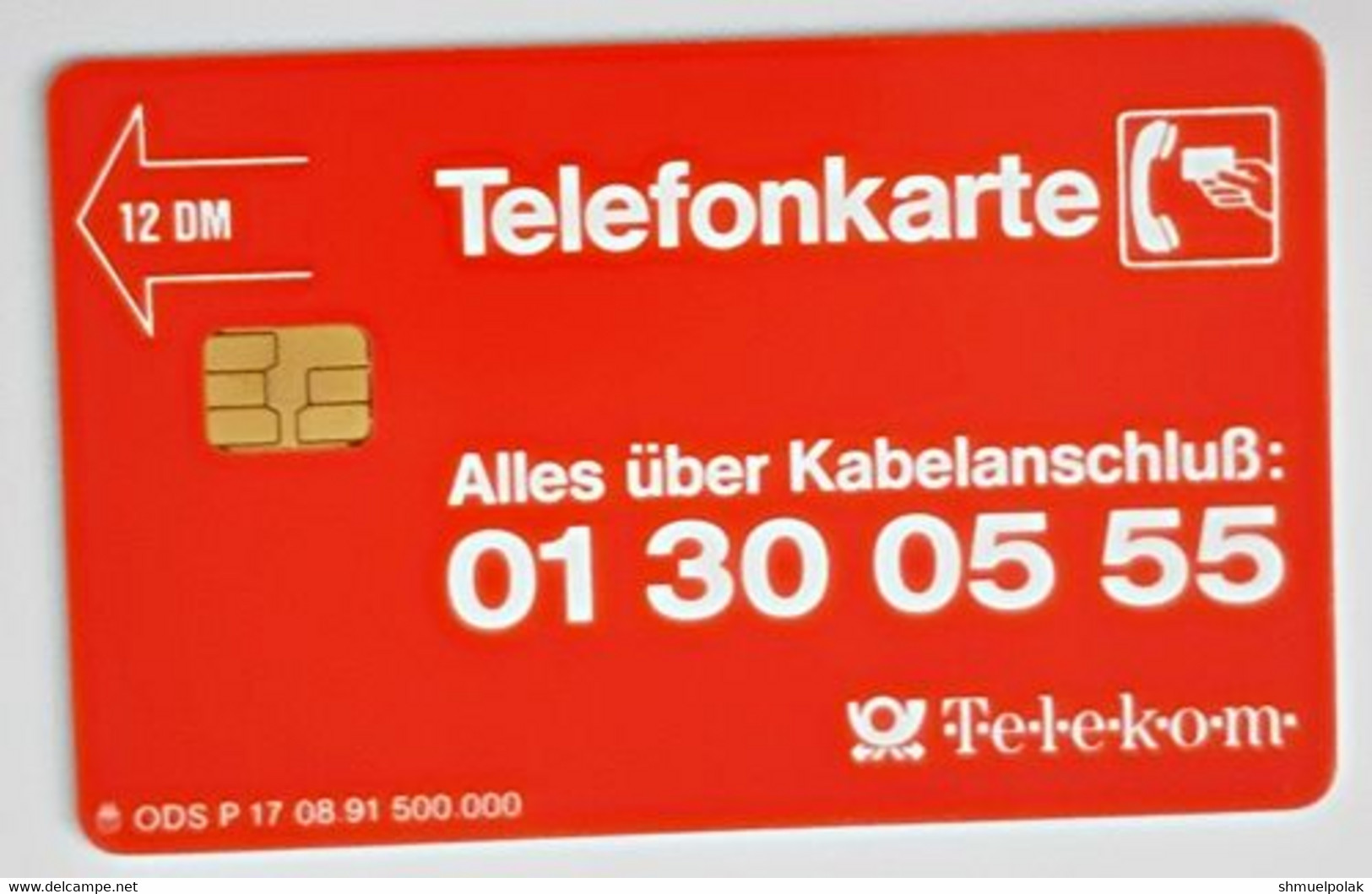 GERMANY Phone Card Telefonkarte Deutsche Telkom 1991 12DM 500000 Have Been Issued - Andere & Zonder Classificatie