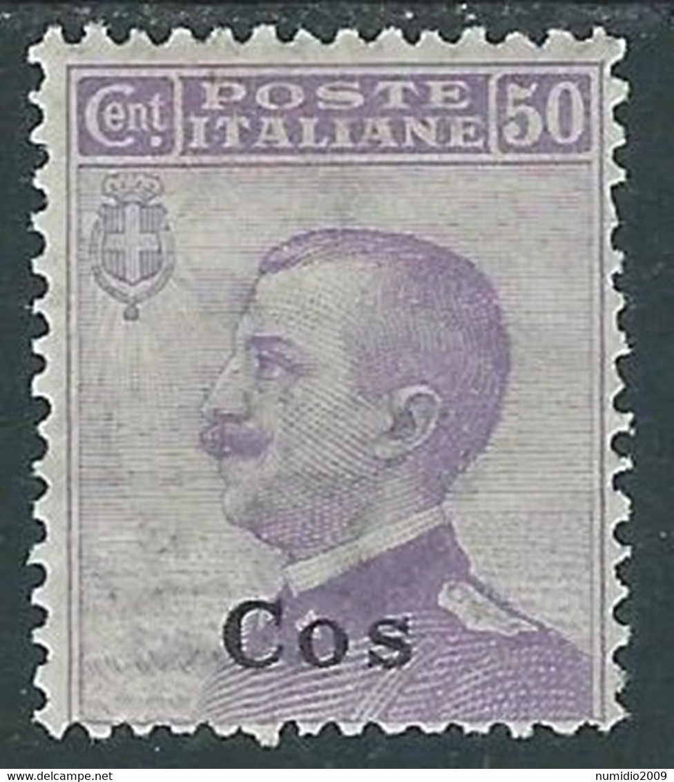 1912 EGEO COO EFFIGIE 50 CENT MH * - RF37-5 - Egeo (Coo)