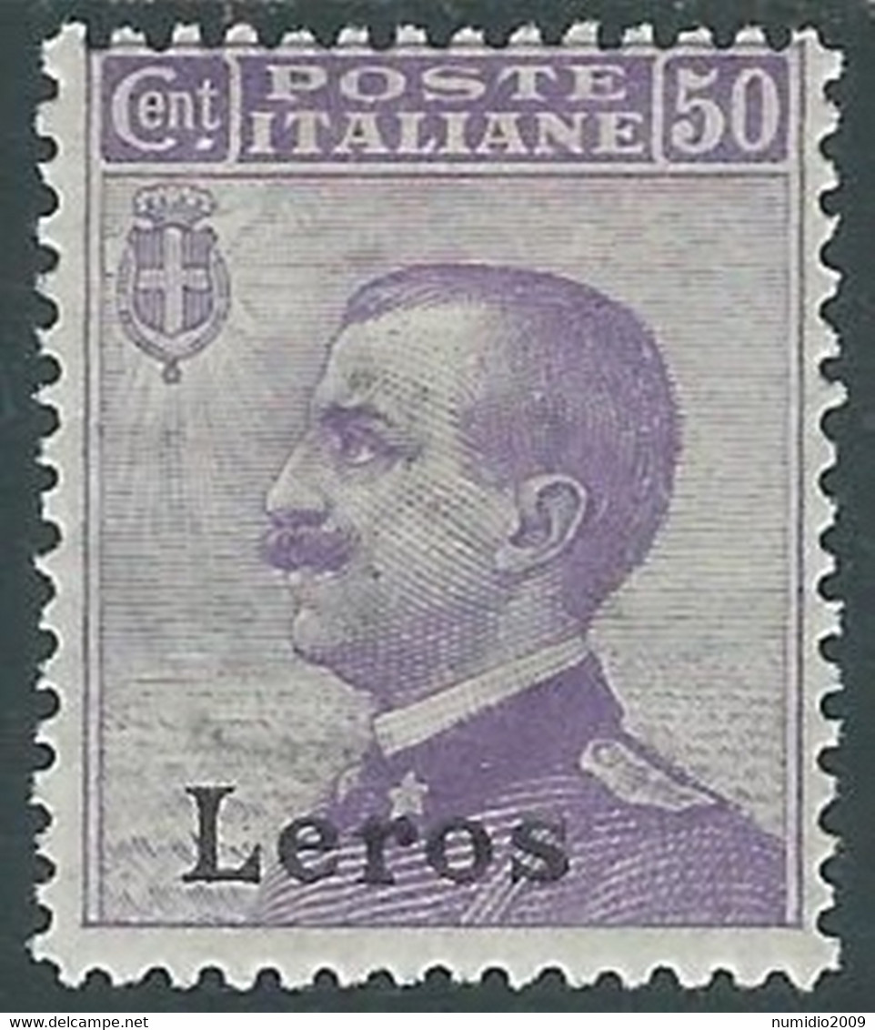 1912 EGEO LERO EFFIGIE 50 CENT MH * - RF37-5 - Aegean (Lero)