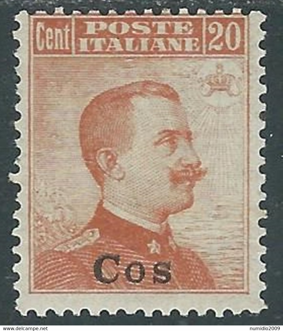 1917 EGEO COO EFFIGIE 20 CENT MH * - RF35-8 - Aegean (Coo)