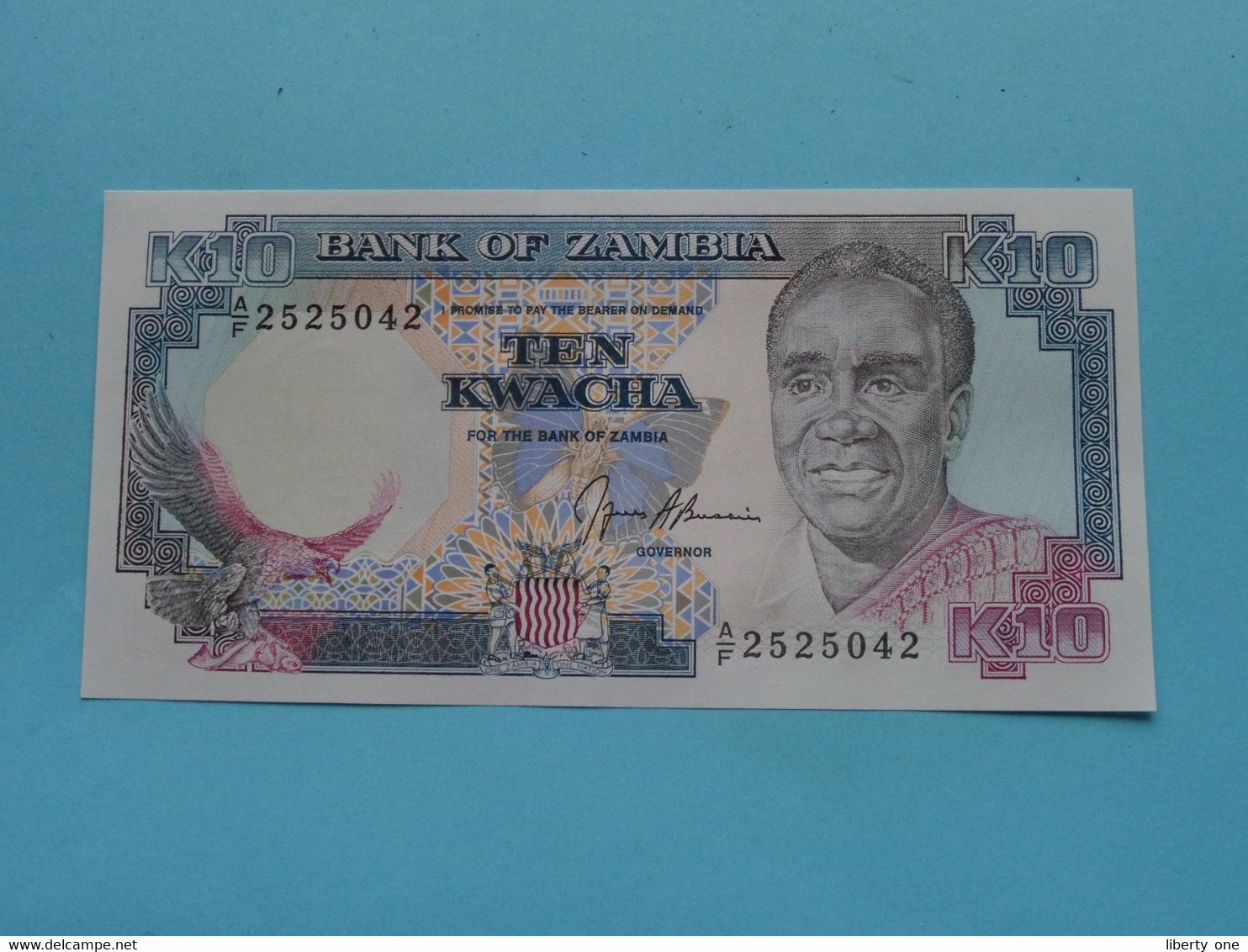 K10 Ten KWACHA ( A/F 2525042 - Sign 9 ) Bank Of ZAMBIA ( For Grade See SCANS ) UNC ! - Sambia