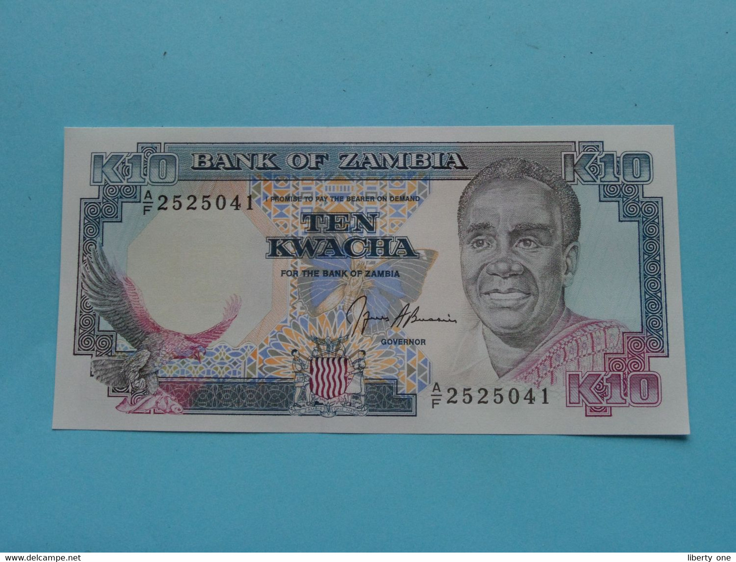 K10 Ten KWACHA ( A/F 2525041 - Sign 9 ) Bank Of ZAMBIA ( For Grade See SCANS ) UNC ! - Zambie