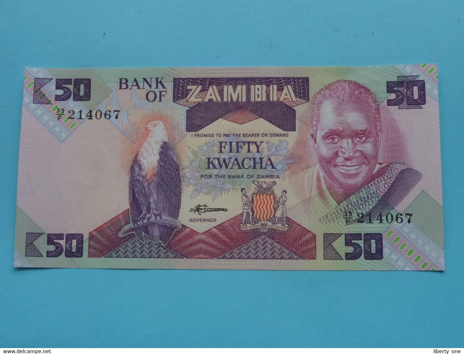 K50 Fifty KWACHA ( 39/F 214067 ) Bank Of ZAMBIA ( For Grade See SCANS ) UNC ! - Zambie