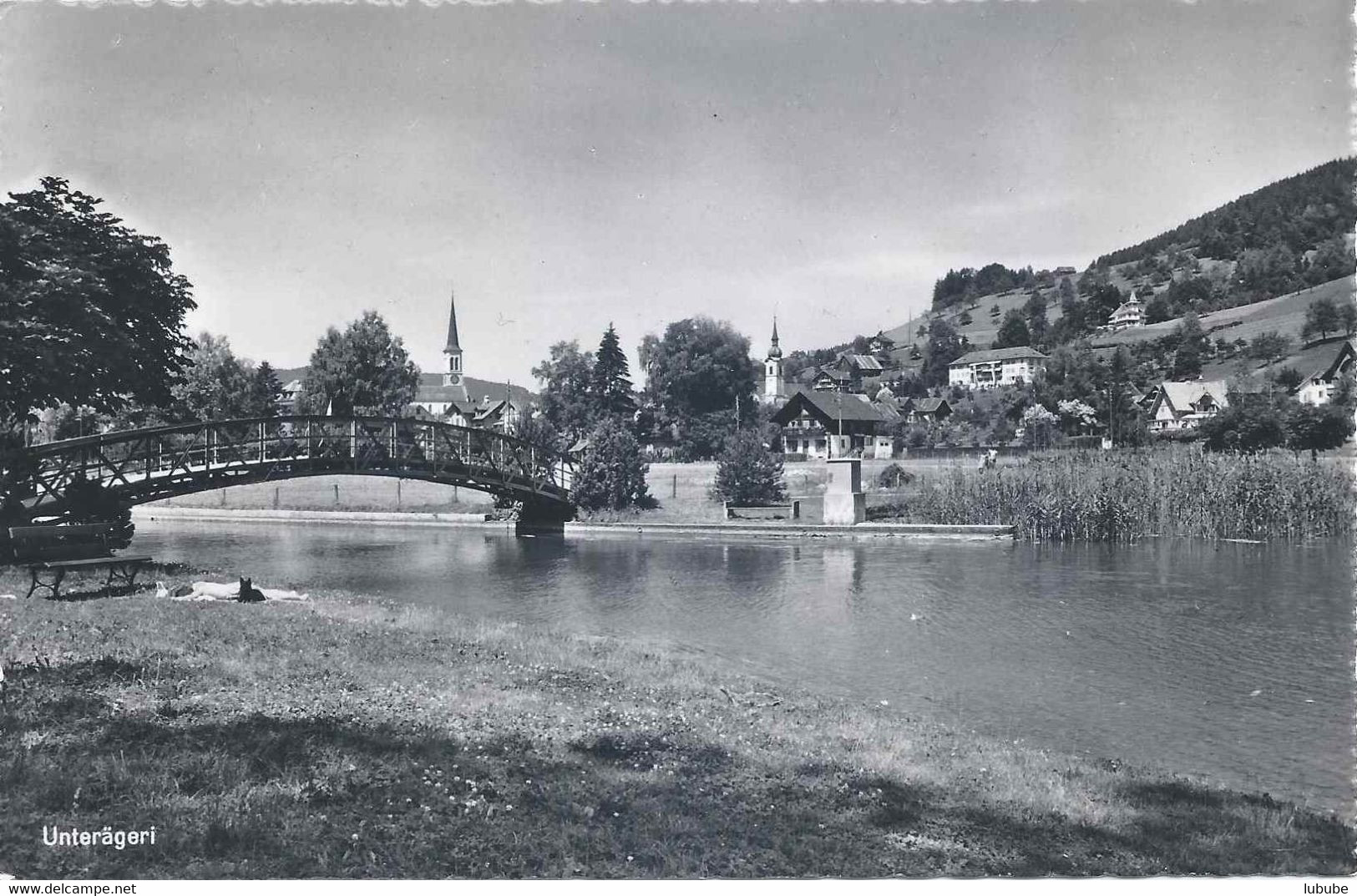 Unterägeri - Steg über Die Lorze         Ca. 1950 - Unterägeri