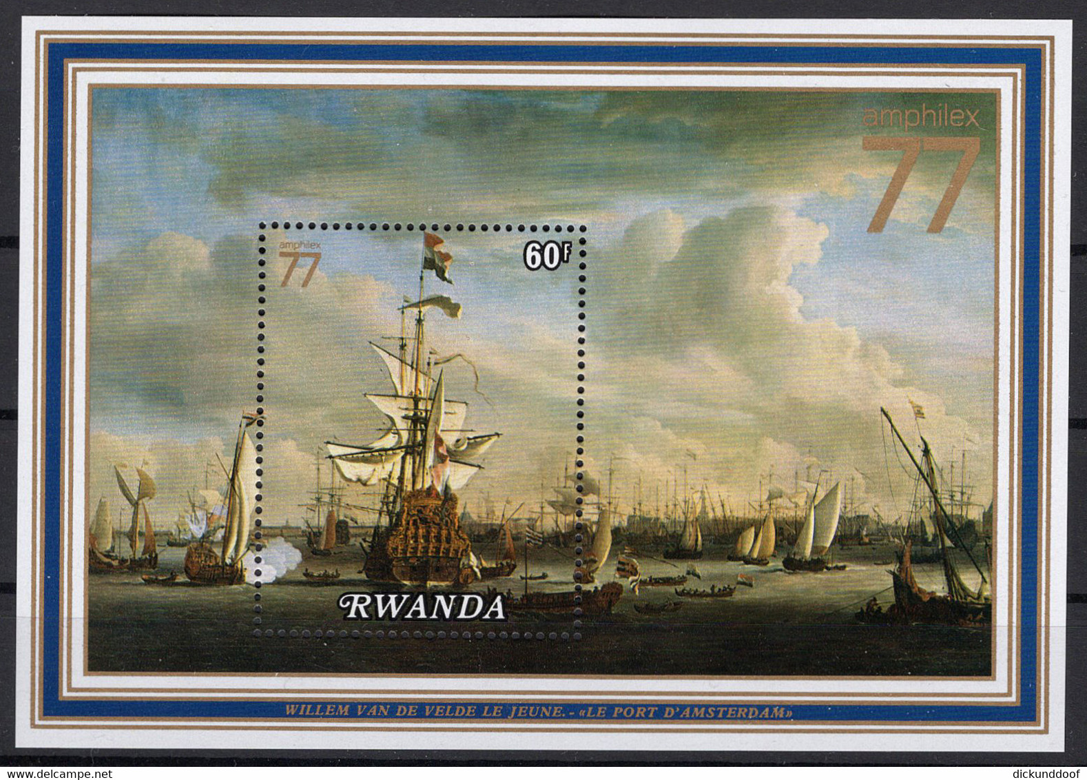 Rwanda:  International Stamp Exhibition "AMPHILEX '77" Amsterdam 1977 Postfrisch / MNH / Neuf - Unused Stamps