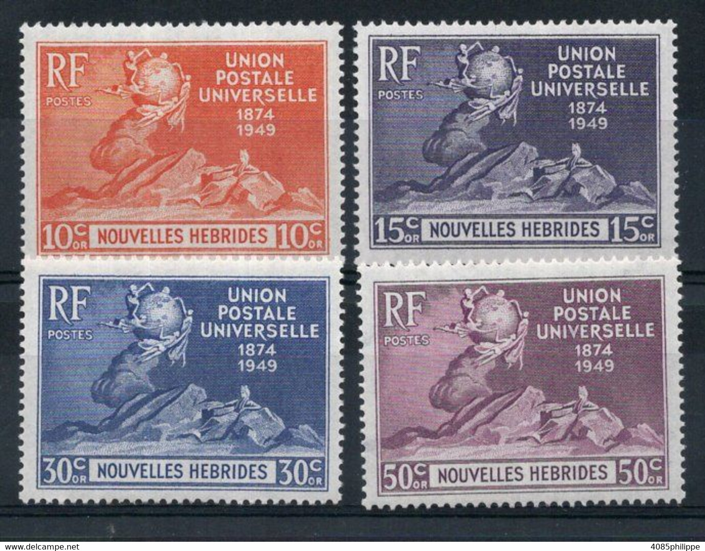 Nouvelles HEBRIDES  Timbres Poste N°136* à 139* Neufs Charnières TB Cote 12€00 - Ongebruikt