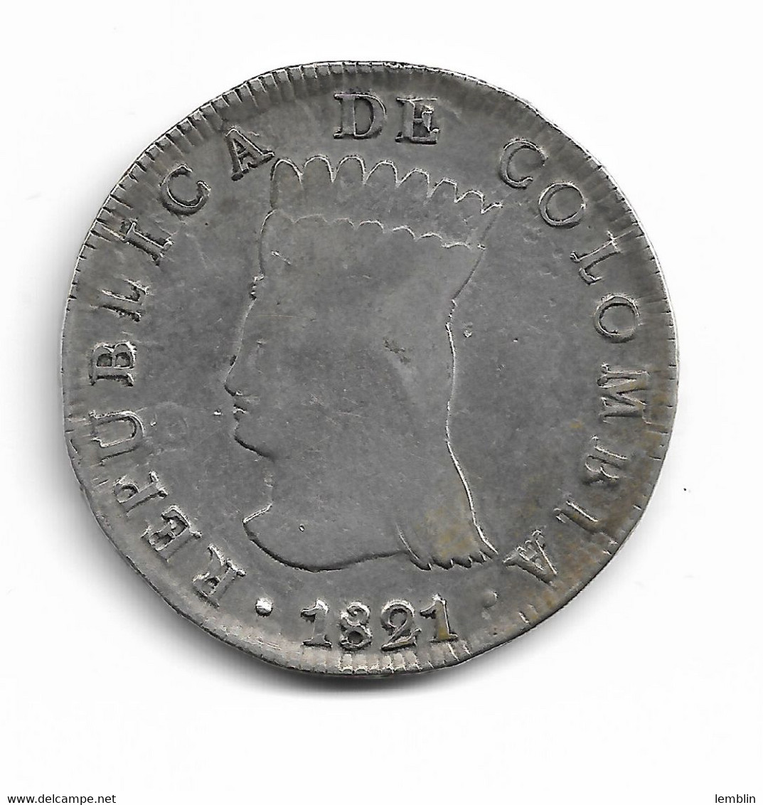 COLOMBIE - 8 REALES 1821 ARGENT - Colombia