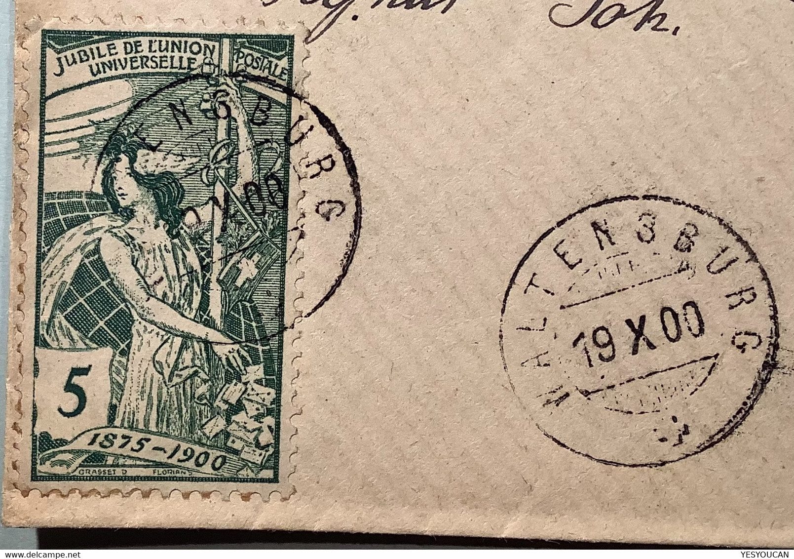 WALTENSBURG 1900 (GR) Seltener Stpl Auf Brief  Frankiert ZNr 77B (UPU Graubünden - Storia Postale