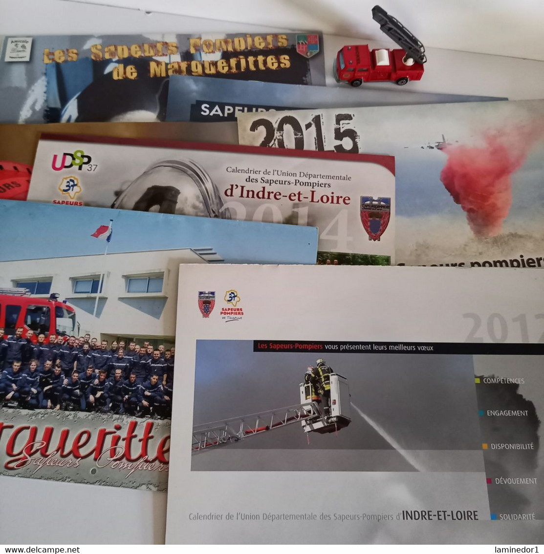 Lot De 7 Calendriers De Sapeurs Pompiers Et Son Camion - Trucks