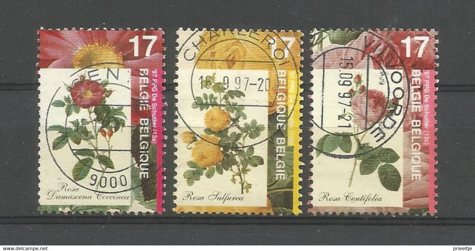 Belgium 1997 Roses OCB 2708/2710 (0) - Usati