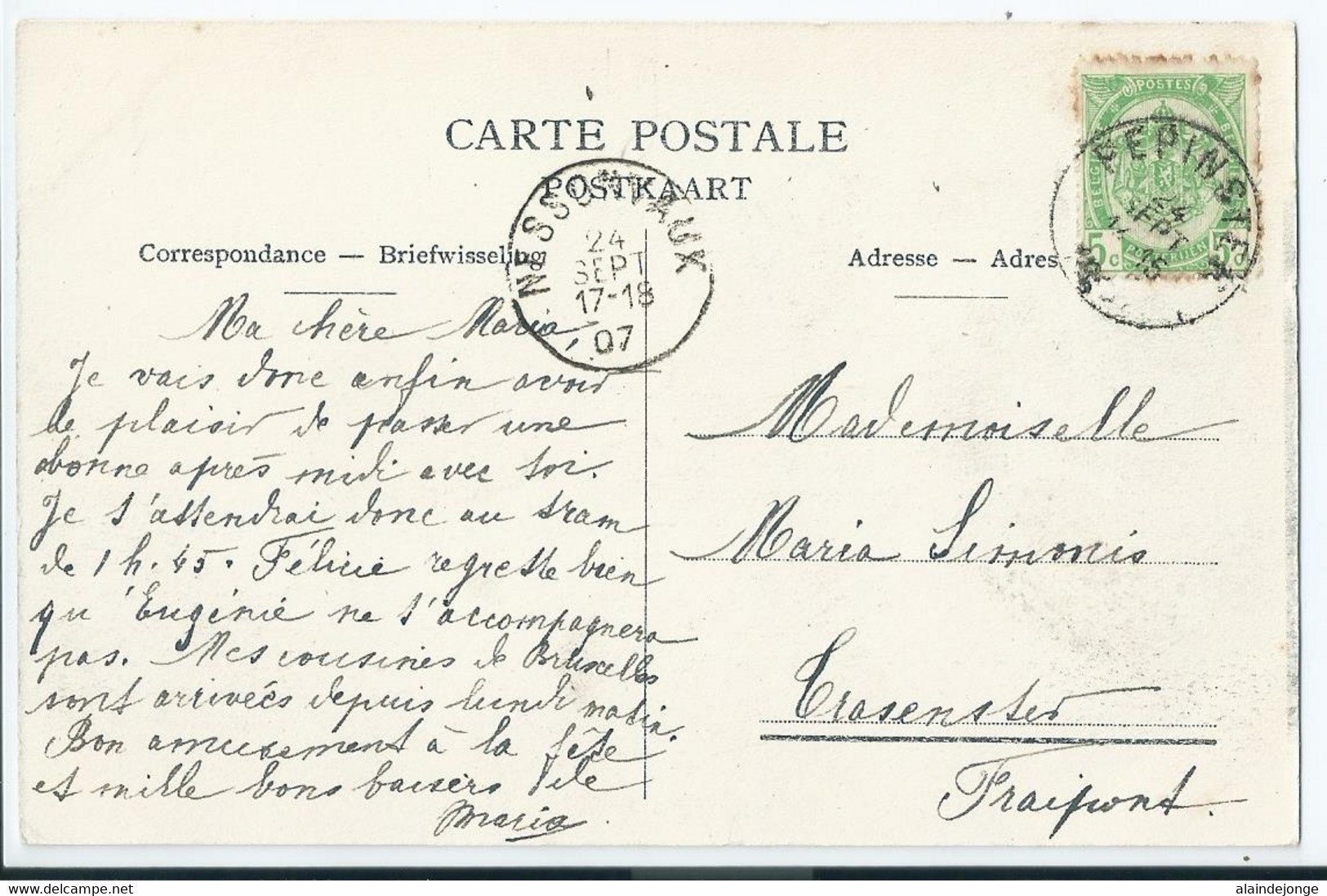 Pepinster - Château, Vallée De La Hoëgne - 1907 - Pepinster