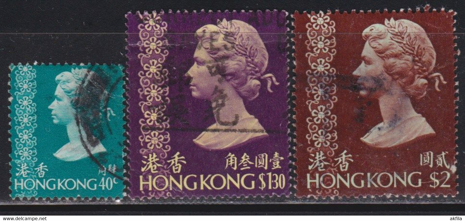 China, Hongkong 1975 Deffinitive, Queen Elizabeth, Used - Usados