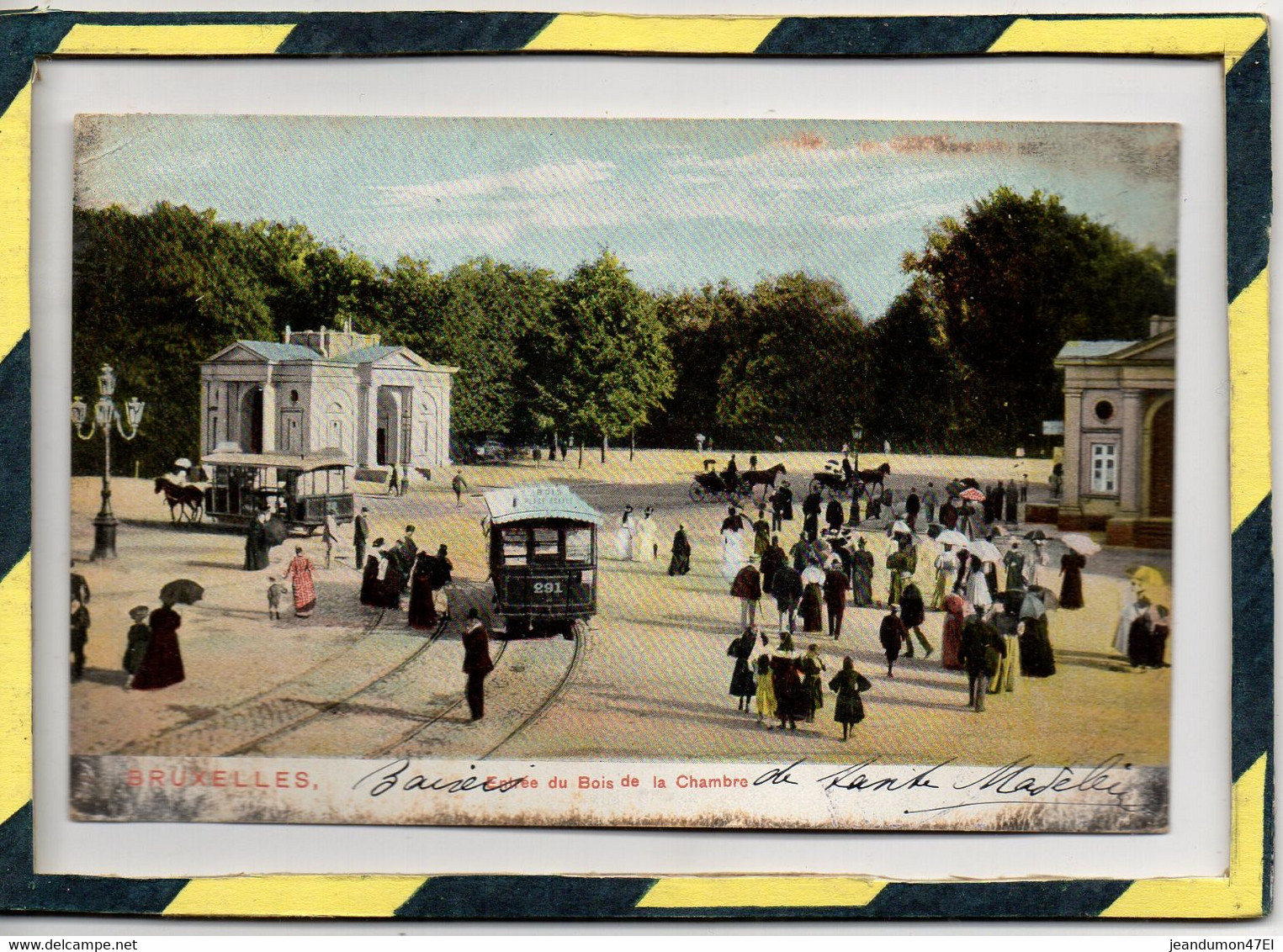 BRUXELLES . - . ENTREE DU BOIS DE LA CHAMBRE. CIRCULEE EN 1906 - Bossen, Parken, Tuinen