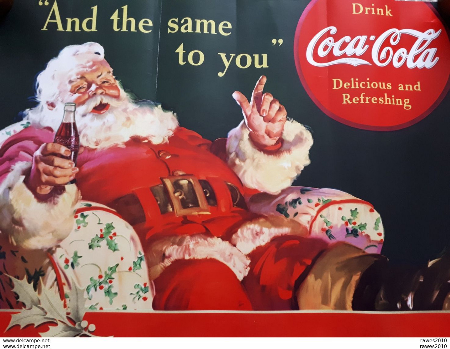 Coca Cola Plakat Werbung Weihnachten Weihnachtsmann - Advertising Posters