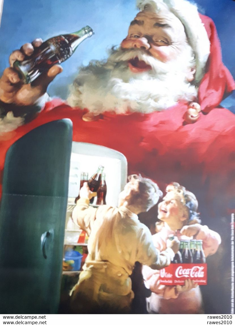 Coca Cola Plakat Werbung Weihnachten Weihnachtsmann Kinder - Poster & Plakate