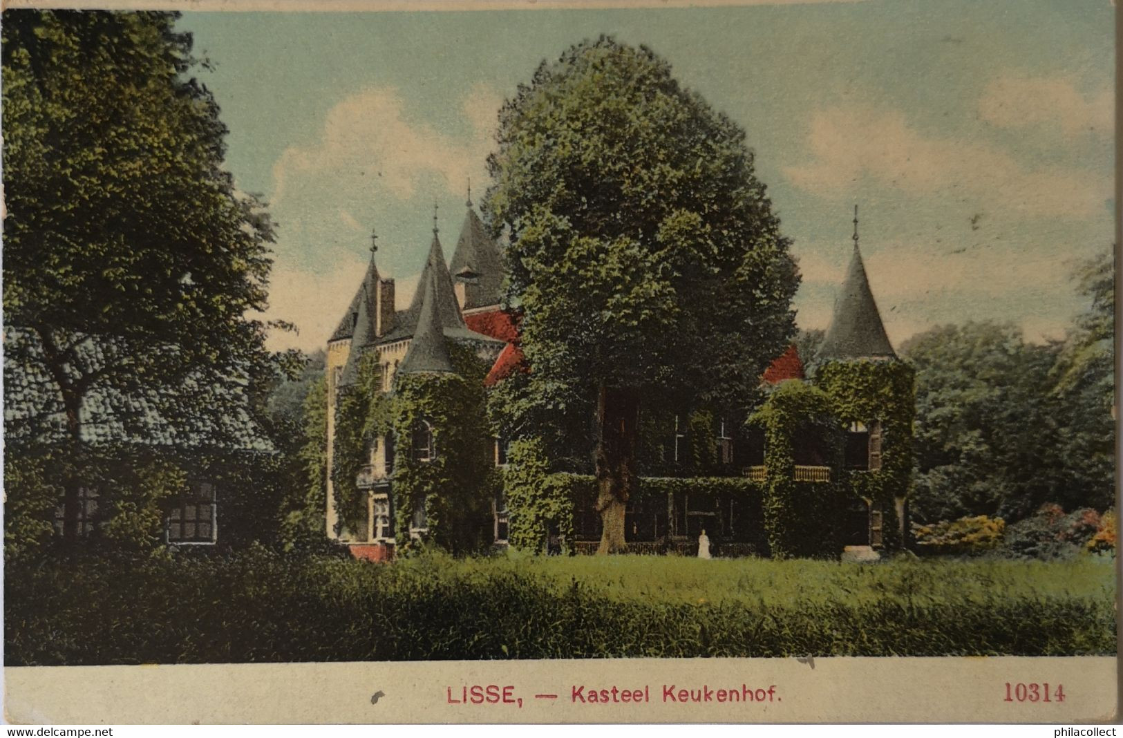 Lisse (ZH) Kasteel Keukenhof (begroeid) 1908 - Lisse