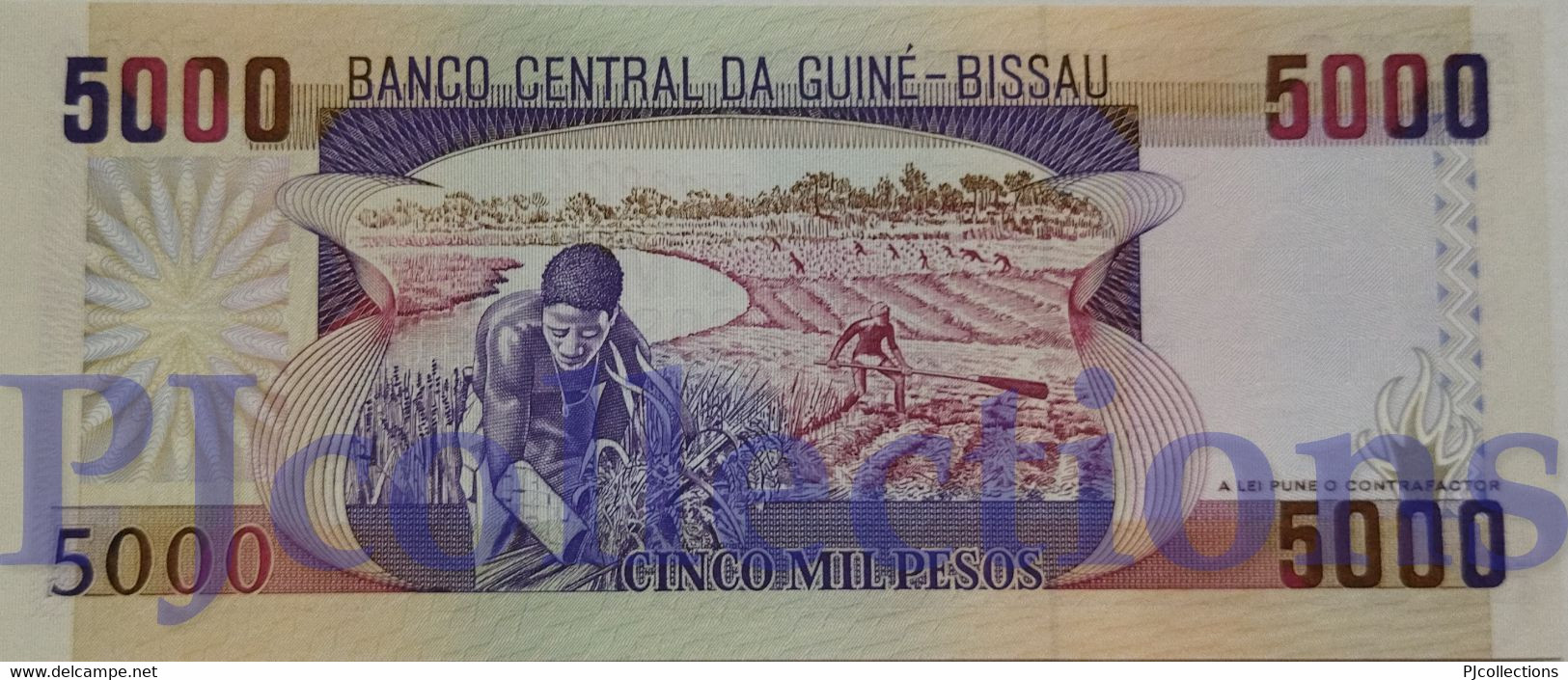 GUINEA BISSAU 5000 PESOS 1993 PICK 14b UNC - Afghanistan