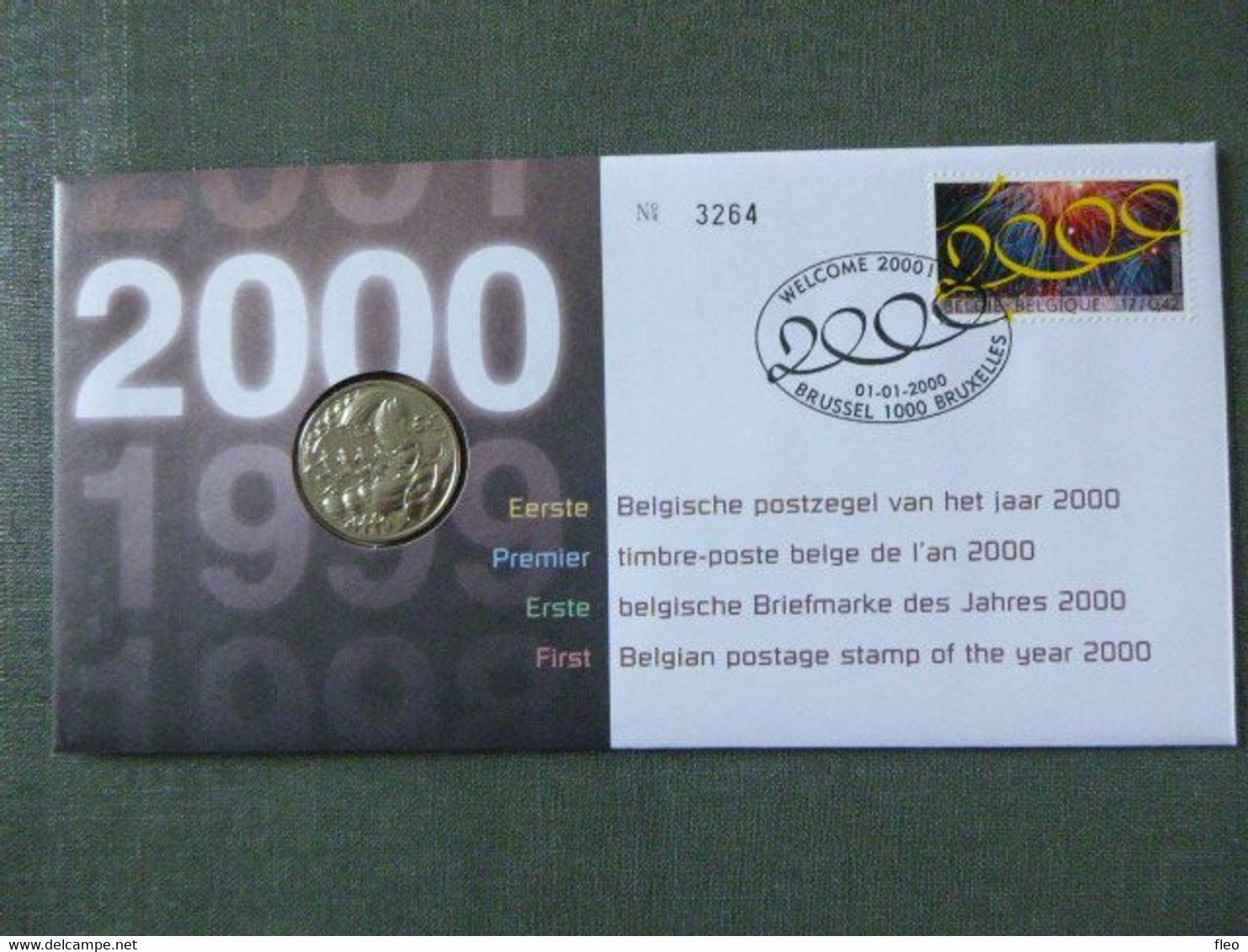 BELG.2000 2878 Eerste Belgische Postzegel Van Het Jaar 2000 Numisletter TB, Muntbrief - Numisletters