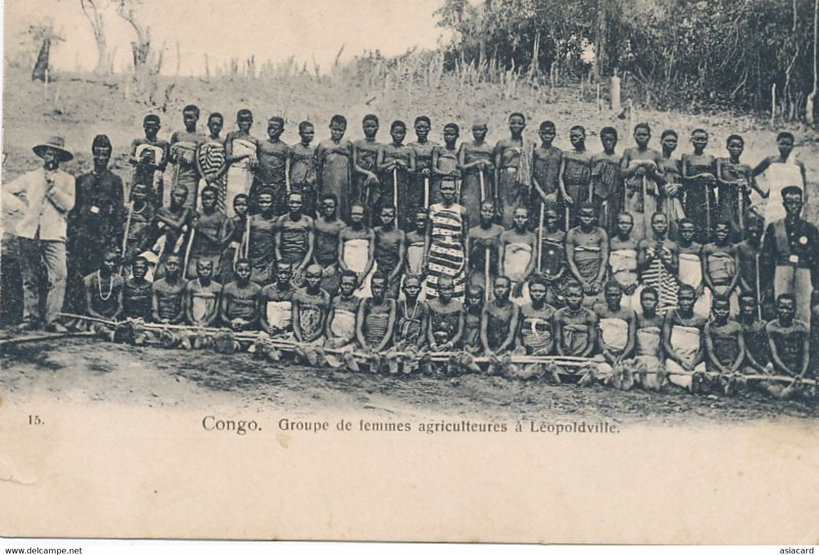 Congo Groupe De Femmes Agricultrices Leopoldville Slavery Esclavage Colon Belge Colonist Undivided Back - Kinshasa - Leopoldville