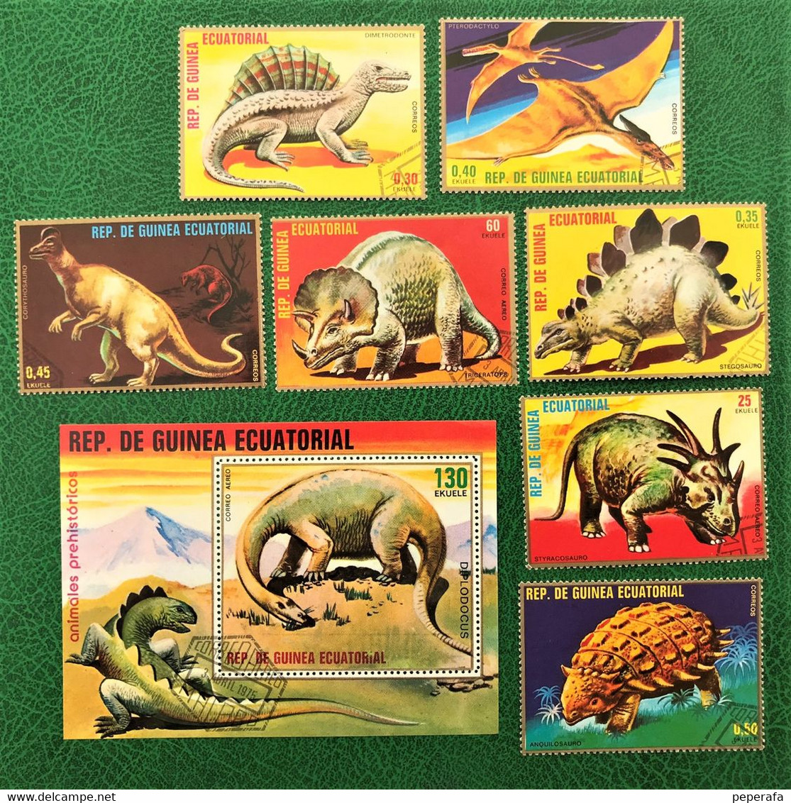 REPÚBLICA DE GUINEA ECUATORIAL, COLECCIÓN DEL TEMA DINOSAURIOS - Equatorial Guinea