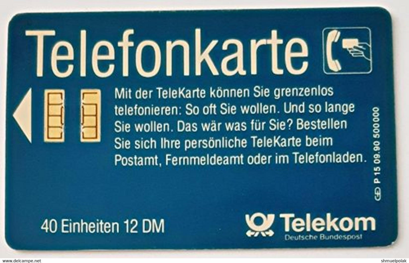 GERMANY Phone Card Telefonkarte Deutsche Telkom1990 12DM 500000 Have Been Issued - Other & Unclassified