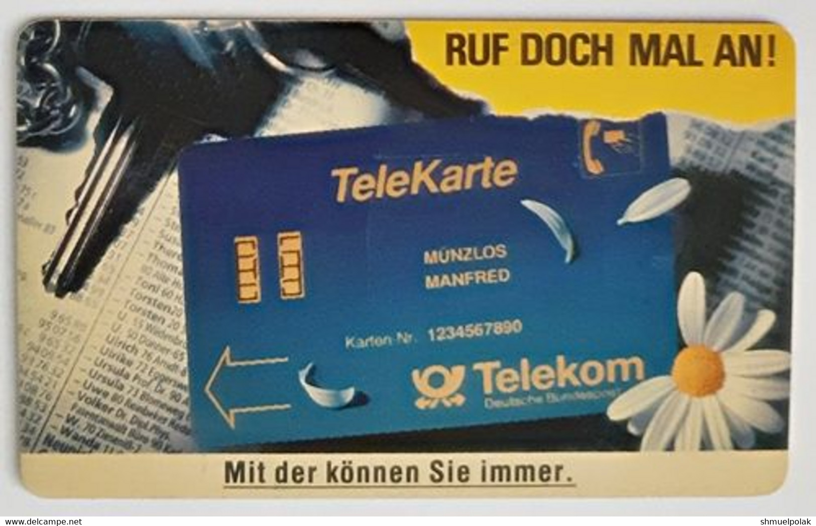 GERMANY Phone Card Telefonkarte Deutsche Telkom1990 12DM 500000 Have Been Issued - Otros & Sin Clasificación