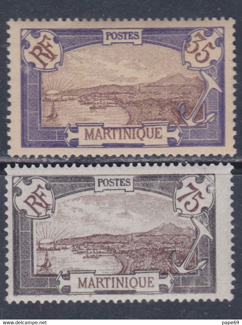 Martinique N° 70 + 74 XX  Partie De Série : Les 2 Valeurs Sans Charnière, TB - Portomarken