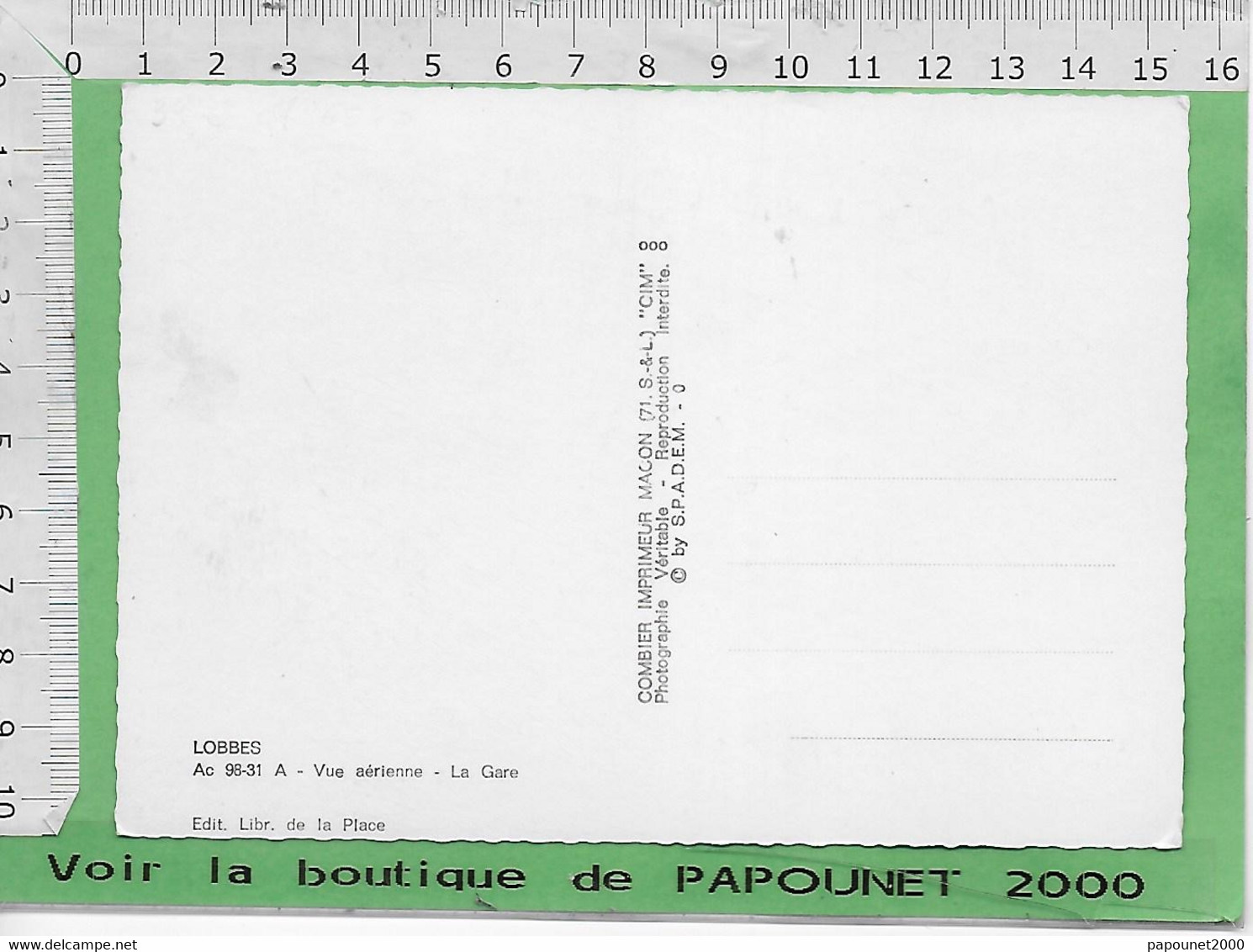 02399 * Be LOBBES  / 07- 6540 /  Vue Aérienne - La Gare - Lobbes