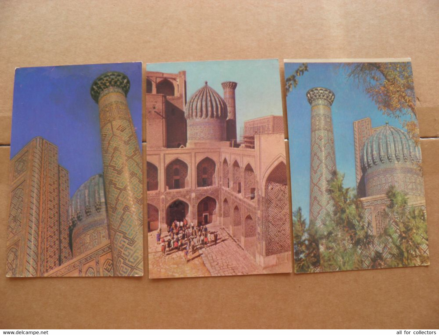 3 Cards Post Card Uzbekistan Samarkand Sherdor Madrasah - Uzbekistan