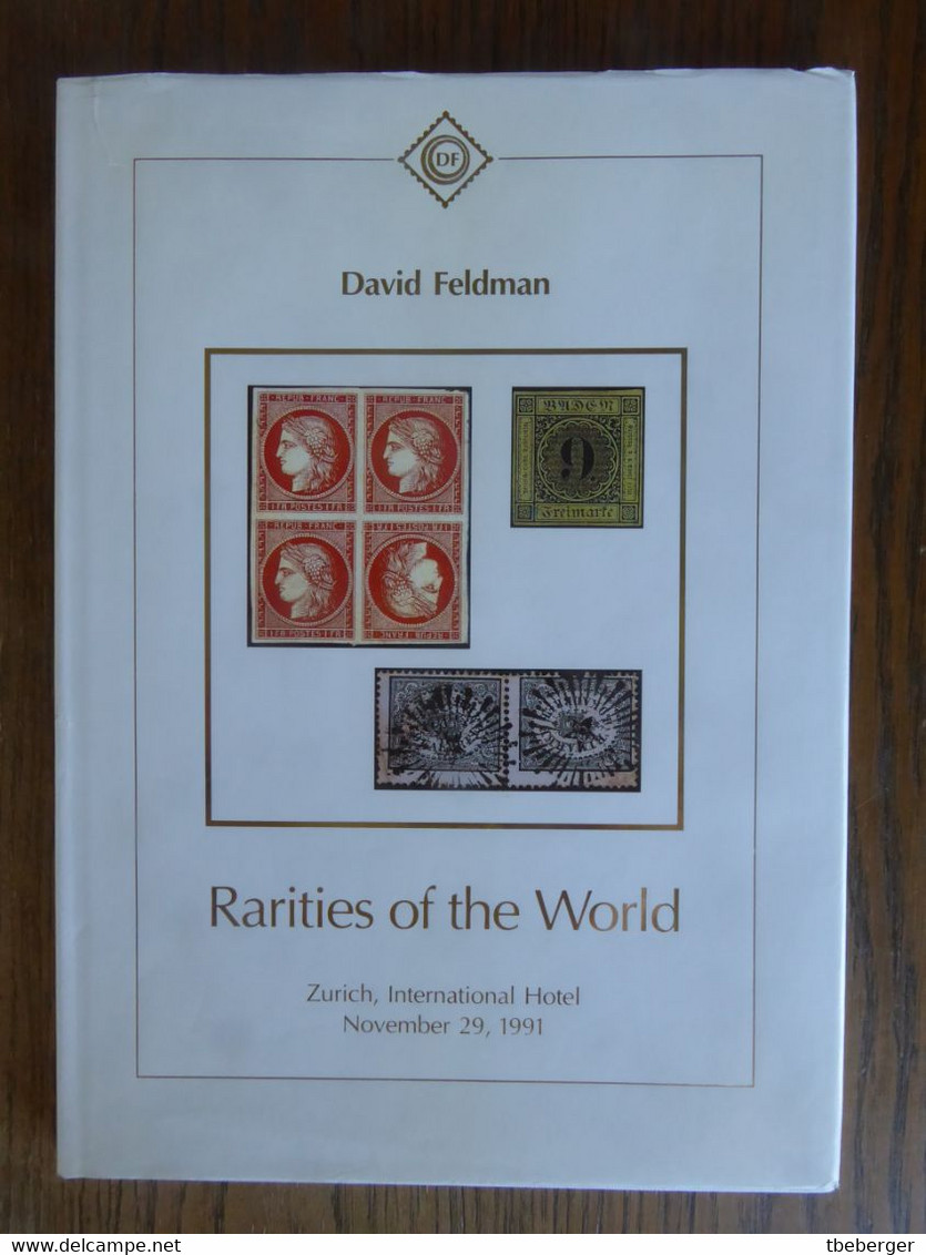AC Feldman 1991 Zürich: Special Catalogue 'Rarities Of The World' - Auktionskataloge