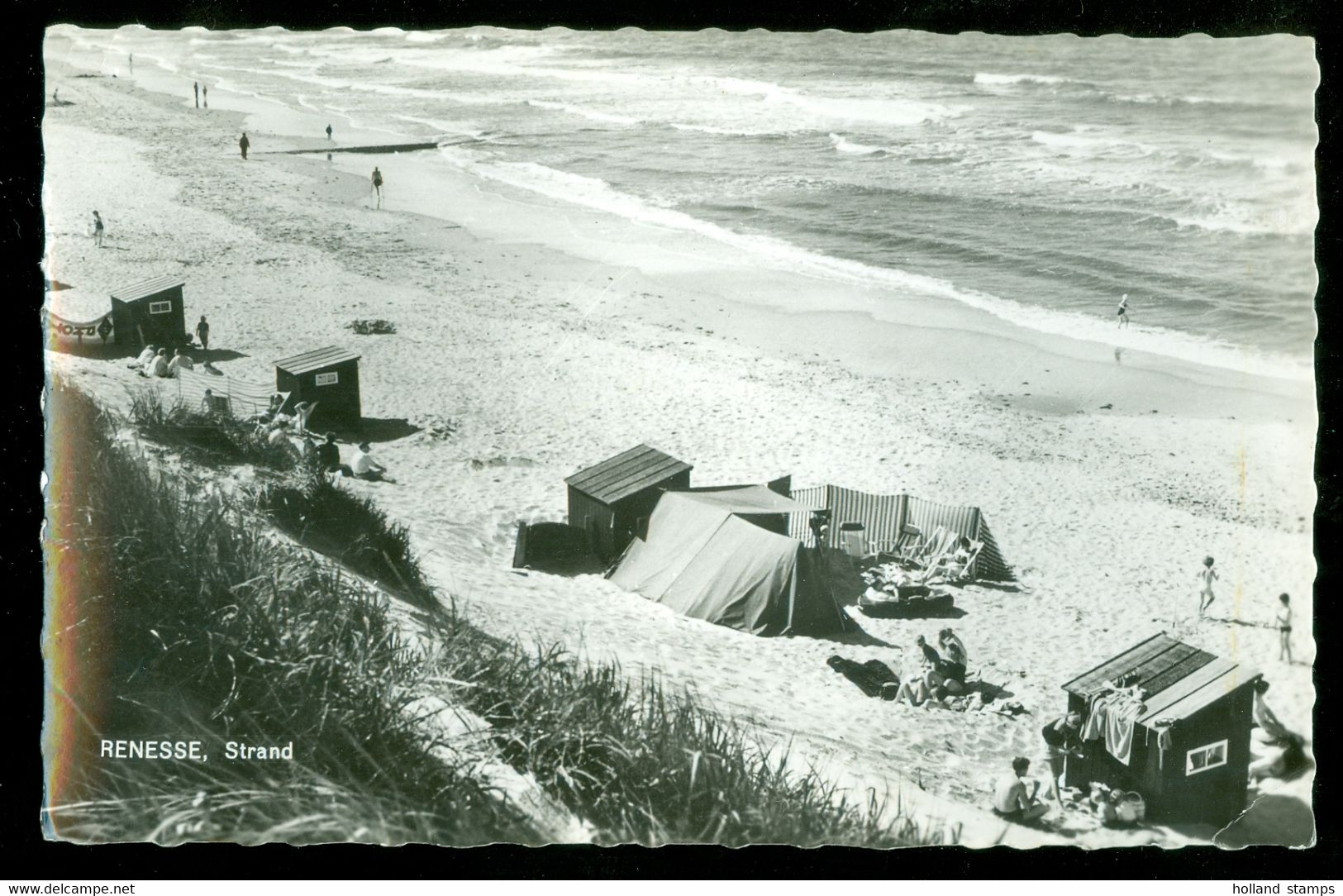 ANSICHTKAART * ZEELAND * RENESSE * STRAND * GELOPEN NAAR VALKENSWAARD  (3945f) - Renesse