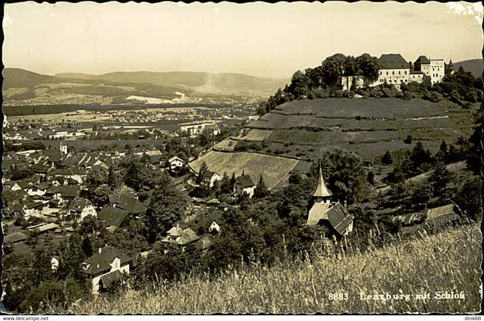 SWITZERLAND -  LENZBURG MIT SCHLOSS - EDIT RUD SUTER - MAILED 1959 ( BG14179) - Lenzburg