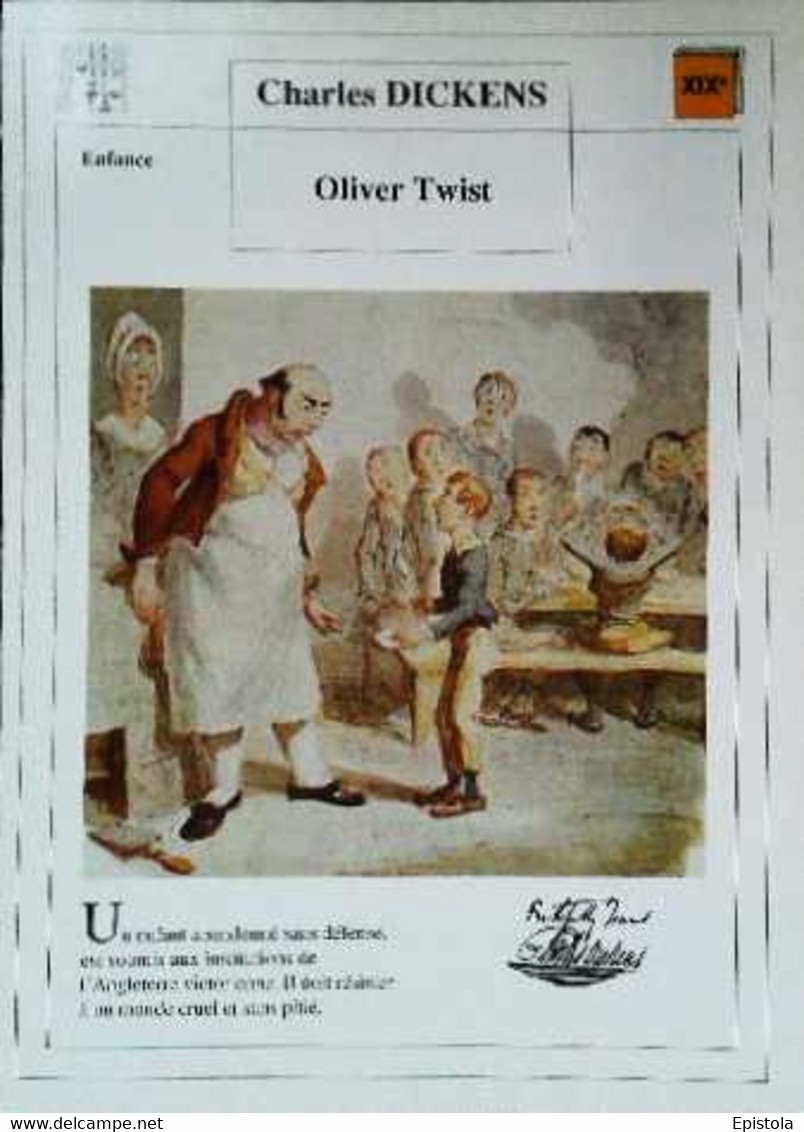 ►   Fiche   Litterature  Charles Dickens Oliver Twist - Didactische Kaarten