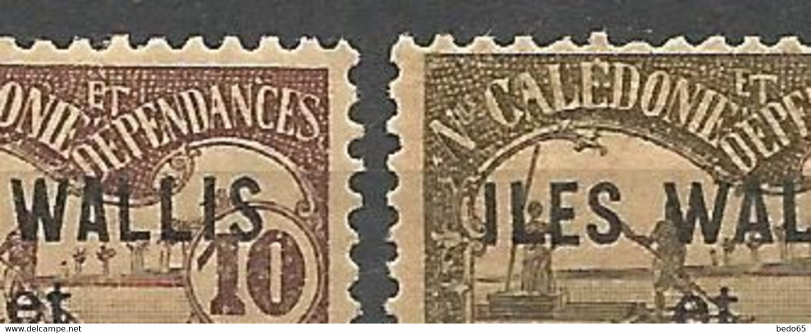 WALLIS ET FUTUNA TAXE N° 2 Variétée WA étroit NEUF*  CHARNIERE  / MH - Timbres-taxe