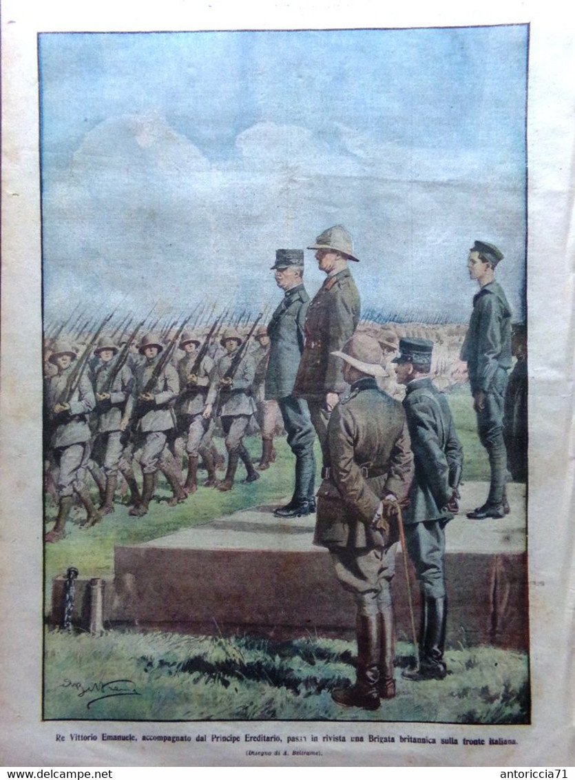 La Domenica Del Corriere 23 Giugno 1918 WW1 Morte Arrigo Boito Luigi Rizzo Croce - Guerre 1914-18