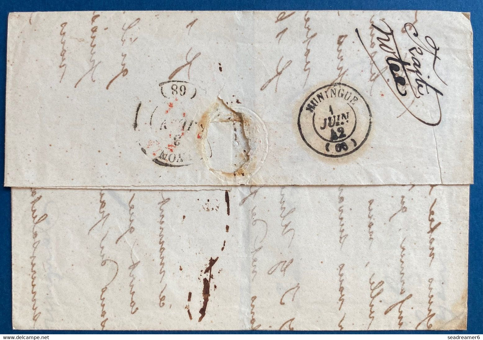 Suisse Lettre De BALE 1842 Pour Lyon + 2 + LB4K+ Entrée " Suisse / BELFORT " + Taxe 8 TTB - ...-1845 Prephilately