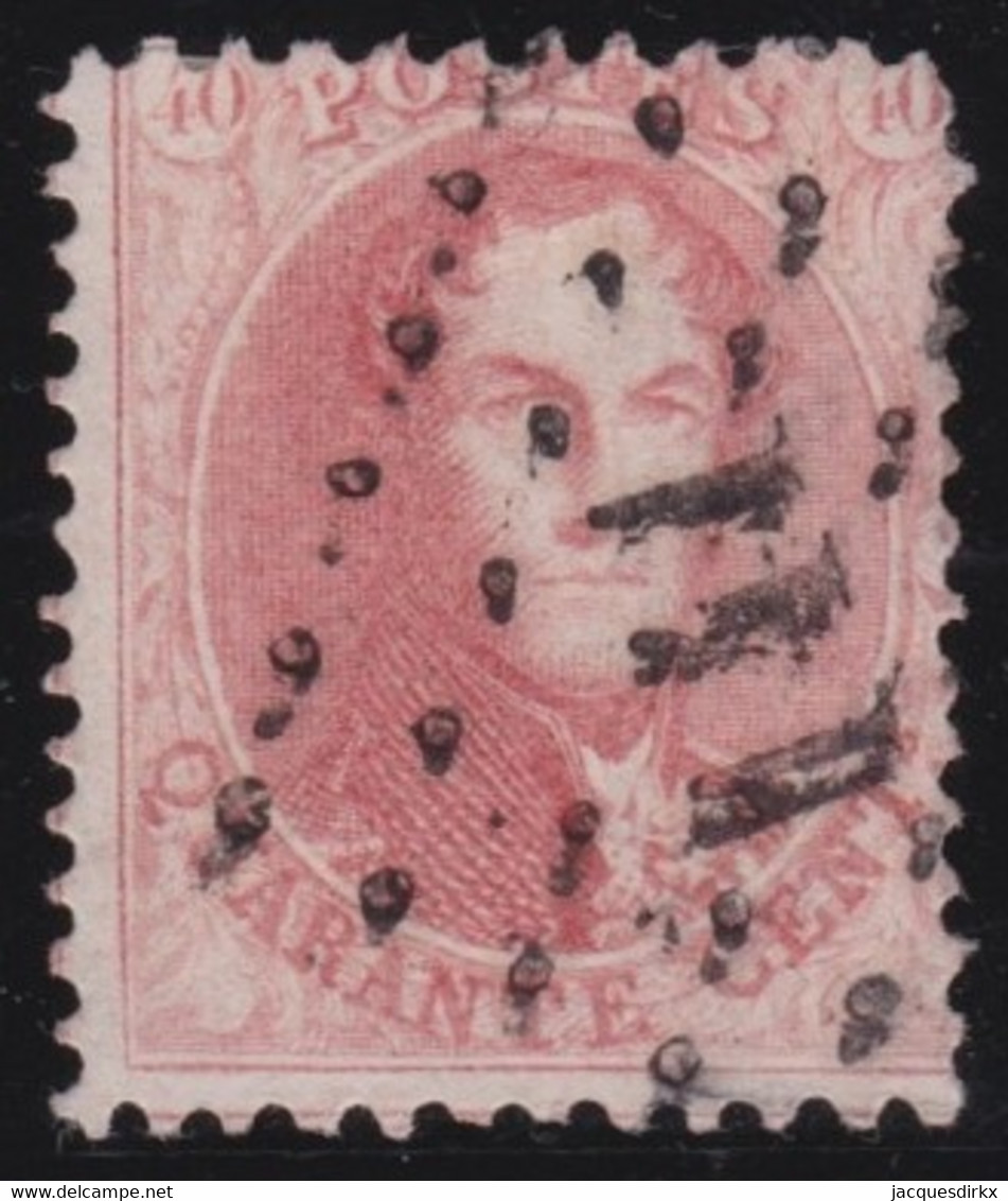 Belgie   .    OBP   .   16  .  Perf. 12½    .    O   .    Gebruikt   .   /    .   Oblitéré - 1863-1864 Medaillen (13/16)