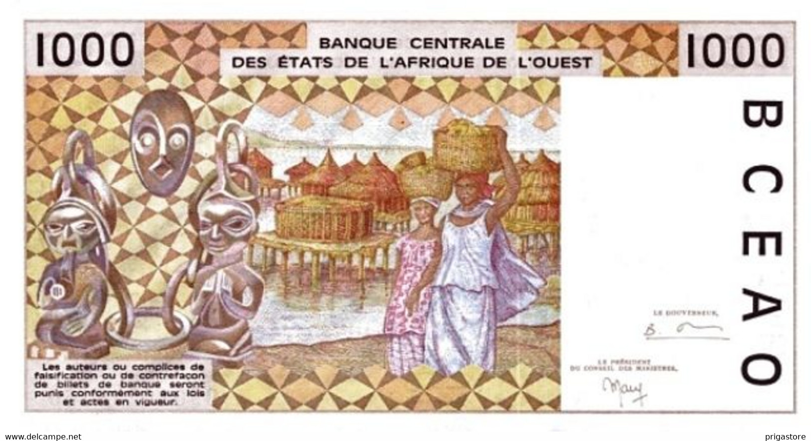 Etats D'Afrique De L'ouest Côte D'Ivoire 1999 Billet 1000 Francs Pick 111 I Neuf UNC - Côte D'Ivoire