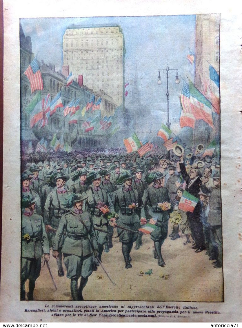 La Domenica Del Corriere 20 Ottobre 1918 WW1 Granatieri Grafenwohr Cambrai Palo - Guerra 1914-18