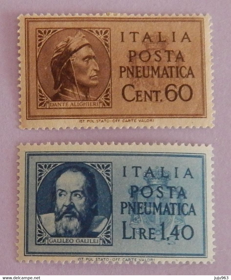 ITALIE PNEUMATIQUES YT 16/17 NEUFS*/** ANNÉE 1945 - Pneumatic Mail