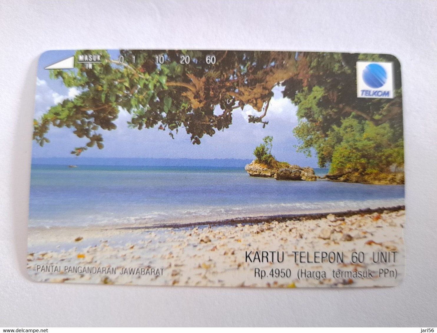 INDONESIA MAGNETIC/TAMURA  60 UNITS   PANTAL PANGANDARAN JAWABARAT / BEACH       MINT Card   **10598 ** - Indonesia