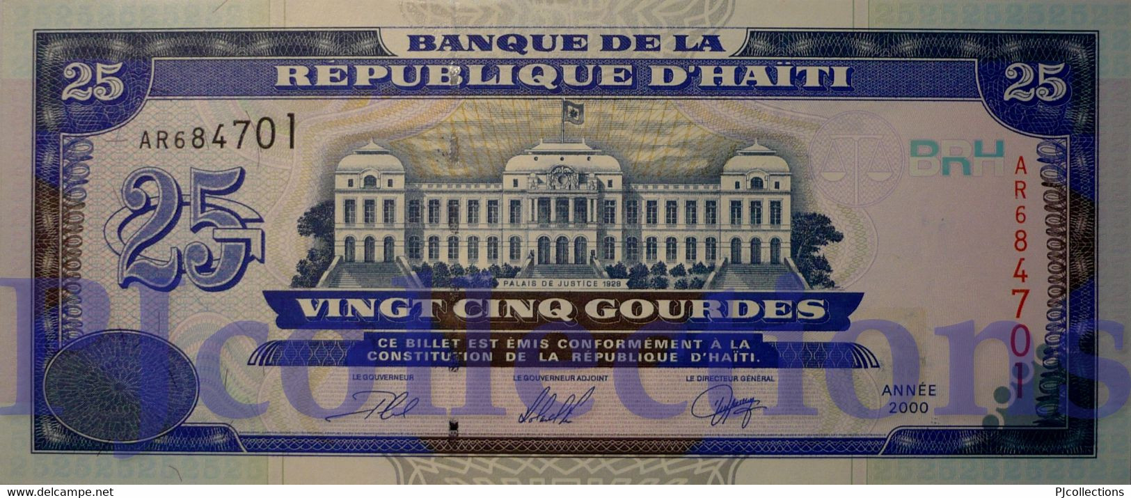 HAITI 25 GOURDES 2000 PICK 266a UNC - Haiti