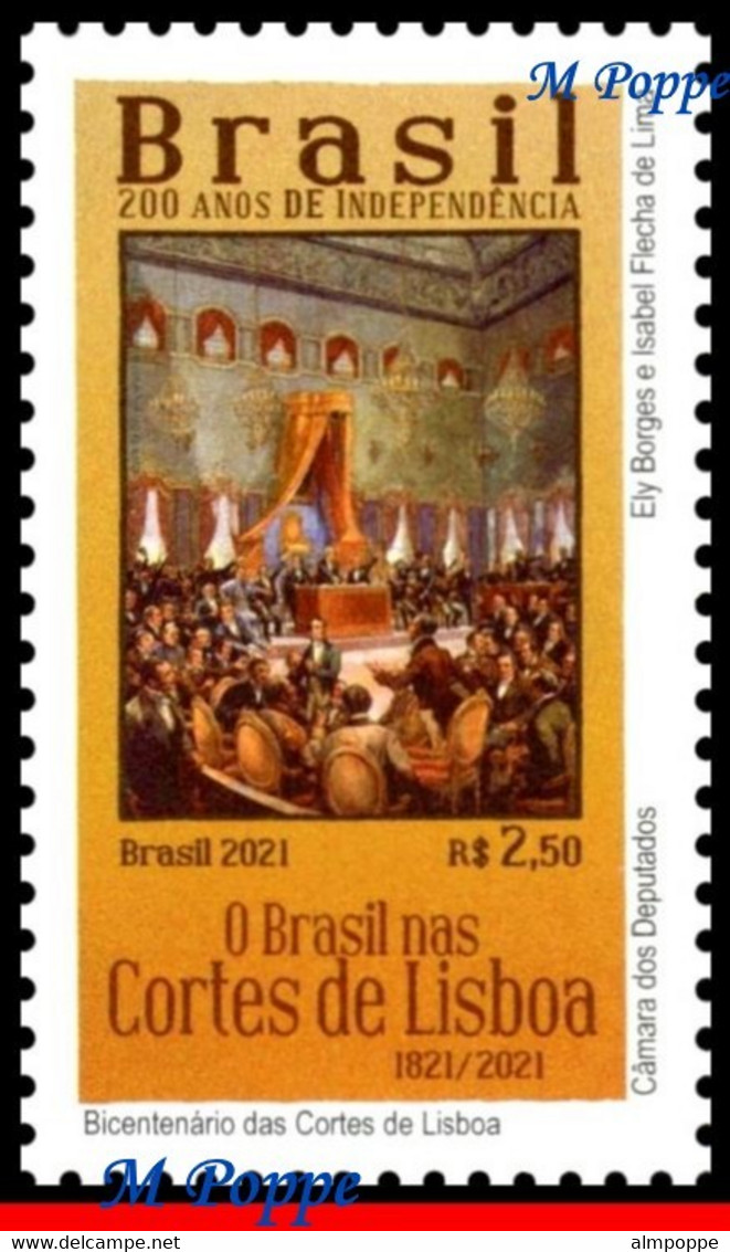 Ref. BR-V2022-09-6 BRAZIL 2022 HISTORY, 200 YEARS INDEPENDENCE,, 2017 2018 2019 2020 2021, SET MNH 6V