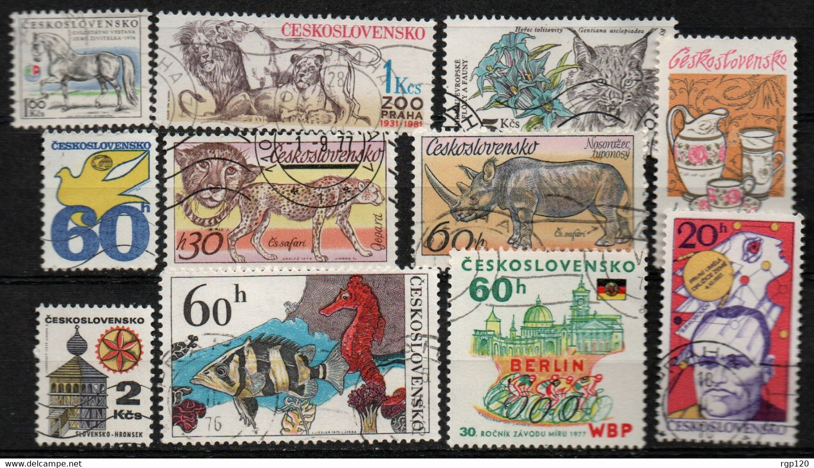 TCHECOSLOVAQUIE - 11 TIMBRES DIVERS NON DATES - Collections, Lots & Séries