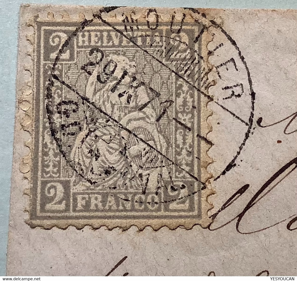 BRIEFLI / LETTRE MINIATURE: ZNr 28 MOUTIER 1871 Luxus Brief (Schweiz 1862 Sitzende Helvetia Mini Cover Enveloppe BE - Covers & Documents