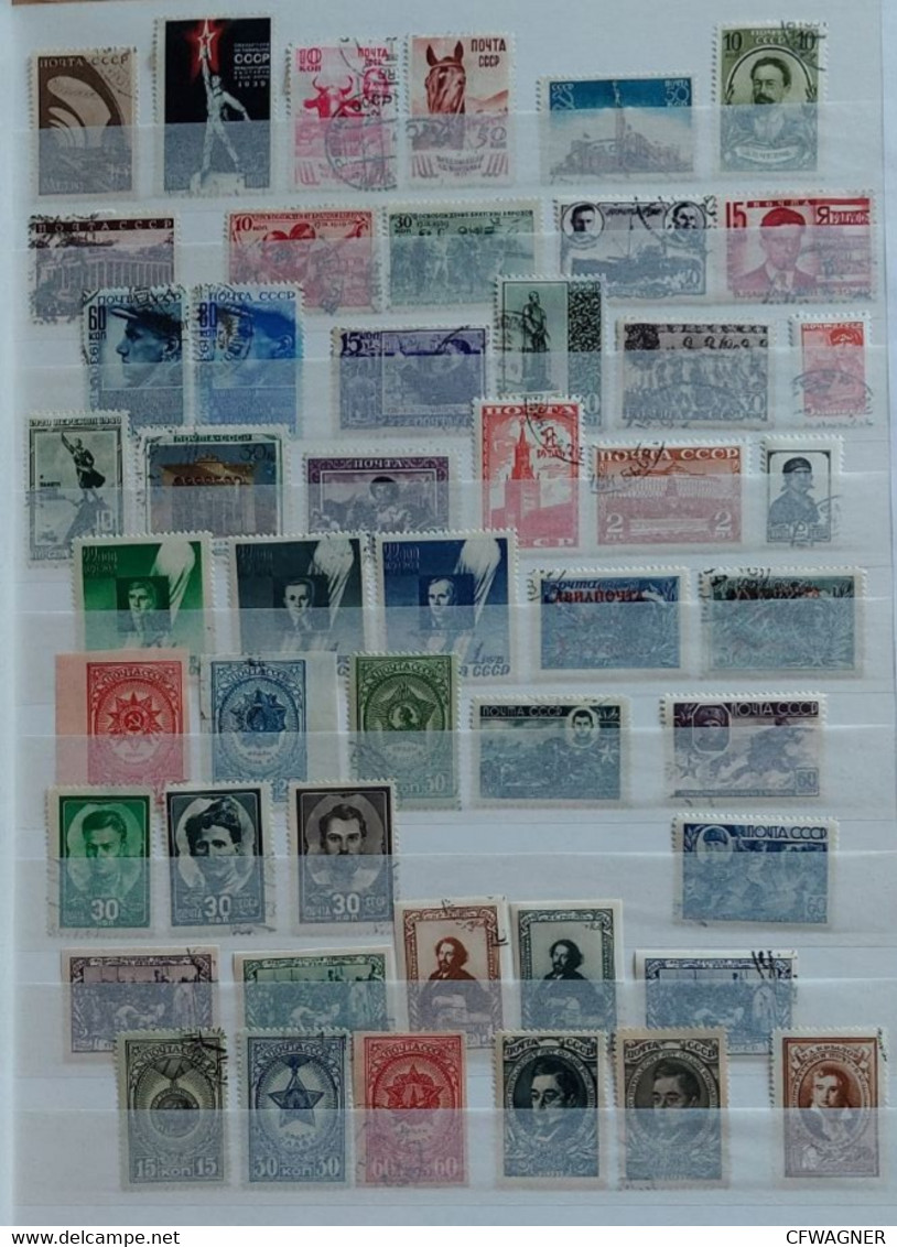 Russia collection in stock album, empire to 1991, not complete but good values incl 1930/40ies, good quality