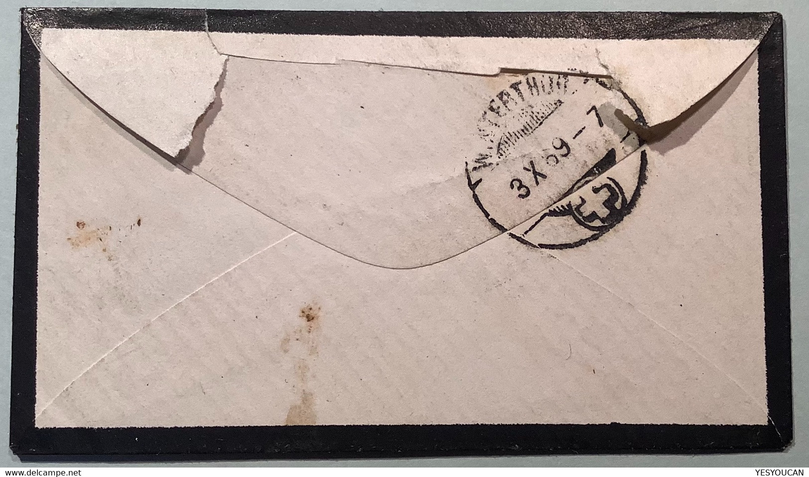 BRIEFLI / LETTRE MINIATURE: ZNr 38 ZURICH 1869 Luxus Brief (Schweiz 1867 Sitzende Helvetia Mini Mourning Cover Enveloppe - Covers & Documents
