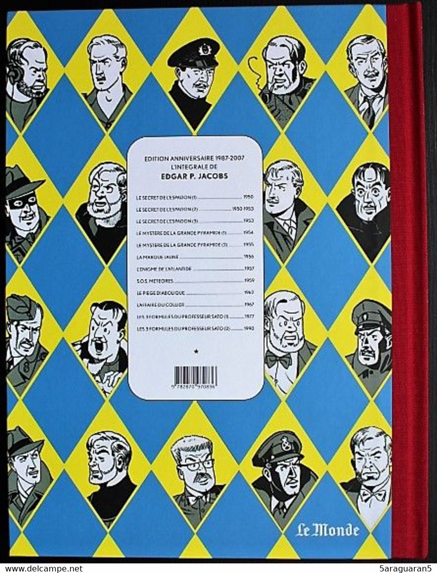 BD BLAKE ET MORTIMER - 9 - Le Piège Diabolique - Edition Le Monde - Dos Toilé - Fac Similé 2007 - Blake Et Mortimer